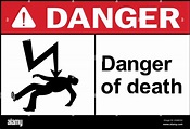 Señal de advertencia de peligro de muerte. Señales y símbolos de ...