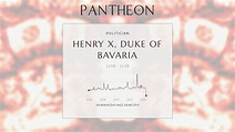 Henry X, Duke of Bavaria Biography - 12th-century Bavarian nobleman ...