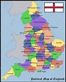 Mapa político de Inglaterra — Vector de stock © pablofdezr1984 #72506867