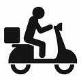 icono de entrega a domicilio de scooter, estilo simple 14649785 Vector ...