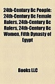 24th-century BC people | 9781156088586 | Source Wikipedia | Boeken ...