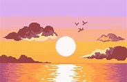 Pixilart - animated sunrise sunset by drawzer