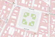 Place des Vosges Stadtplan mit Luftansicht und Unterkünften von Paris