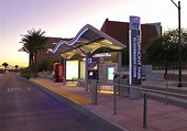 Daily Neon: Symphony Park Bus Stop : Las Vegas 360