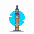 Big Ben Cartoon Vector Icon Illustration. Famous Building Traveling ...