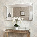 deep large all glass framed wall mirror by decorative mirrors online ...