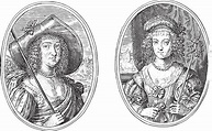 Portraits of Anna van Nassau-Siegen and Baroness van Brederode, vintage ...