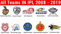 All IPL Teams from 2008 to 2019 - YouTube