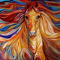 "The Powerful" par Marcia Baldwin | Abstract horse, Southwest art ...