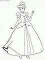 Dibujos Sin Colorear: Dibujos de Cenicienta (Princesa Disney) para Colorear