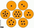 7 esferas del d para colorear, 7 esferas del d para imprimir