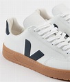 Veja Womens V-12 Leather Shoes - Extra White / Nautico / Gum Sole ...