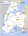 New York City geography map - NYC geography map (New York - USA)