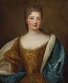 Portrait of a Lady wearing a blue coat presumably Marie Anne de Bourbon ...