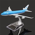 NEW 16cm Airplane Metal Plane Model Aircraft B747 KLM Aeroplane Scale ...