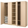 PAX - 衣櫃, 染白橡木紋, 250x60x236公分 | IKEA 線上購物
