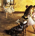 1880 - Classe de Ballet, salle de danse Huile sur Toile 81,6x76,5 cm ...