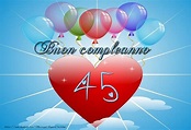 45 anni, Buon compleanno! - messaggiauguricartoline.com