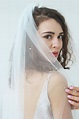 Crystal wedding veil Bridal veil with crystals Ivory wedding | Etsy