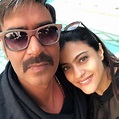 Kajol is ecstatic clicking a selfie with husband Ajay Devgn, while he ...