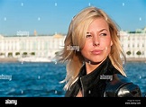 Attractive young woman in St Petersburg, Russia Stock Photo - Alamy
