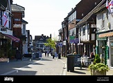 Pedestrianised High Street, Leatherhead, Surrey, England, United Stock ...