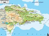 Physical Map of Dominican Republic - Ezilon Maps