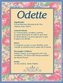 Odette, significado del nombre Odette, nombres