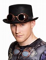 Sombrero de copa con gafas adulto Steampunk: Accesorios,y disfraces ...
