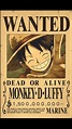Original One Piece Vintage Wanted Dead Or Alive Poster | Pinterest