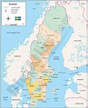 Mapa de suecia