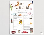 City Treasure Hunt for Kids Outdoor Scavenger Hunt Game I - Etsy