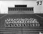 Contact print of four portraits of the football team. - Wayne State ...