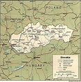 Road and administrative map of Slovakia. Slovakia road and ...