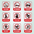 señales de prohibición que vemos en los lugares de trabajo o lugares ...