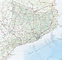 Mapa topográfico de Cataluña 1:500.000. Institut Cartogràfic i Geològic ...