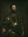 Portrait of Alfonso d'Avalos, Marchese del Vasto, in Armor with a Page ...