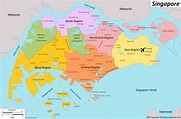 Singapore Map With Districts Asia Map | Images and Photos finder