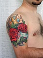 Tatuajes de rosas para hombres » Ideas y fotografías