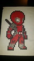 Deadpool pixel art #deadpool #pixel | Pixel art minecraft, Coloriage ...