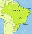 Map of Brazil cities - Brazil map of cities (South America - Americas)