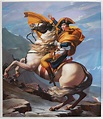 Napoleón cruzando los Alpes – Pintura al óleo de Jacques Louis David ...