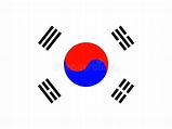 Bandeira De Coreia Do Sul, Símbolo Oficial Do País Ilustração do Vetor ...