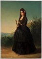 Luisa Fernanda de Borbón, duquesa de Montpensier, con mantilla ...