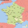 StepMap - Grosse Städte Frankreichs - Landkarte für Frankreich