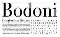 Giambattista Bodoni Fonts