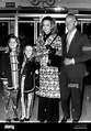 Actor David Niven with his family at a film premiere Stock Photo - Alamy