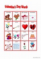 Valentine's Day Words pictionary (pi…: English ESL worksheets pdf & doc