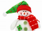 BANCO DE IMÁGENES GRATIS: Hermoso muñeco de nieve muy navideño en fieltro
