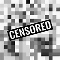 Censored pixel sign flat style design vector illustration concept ...